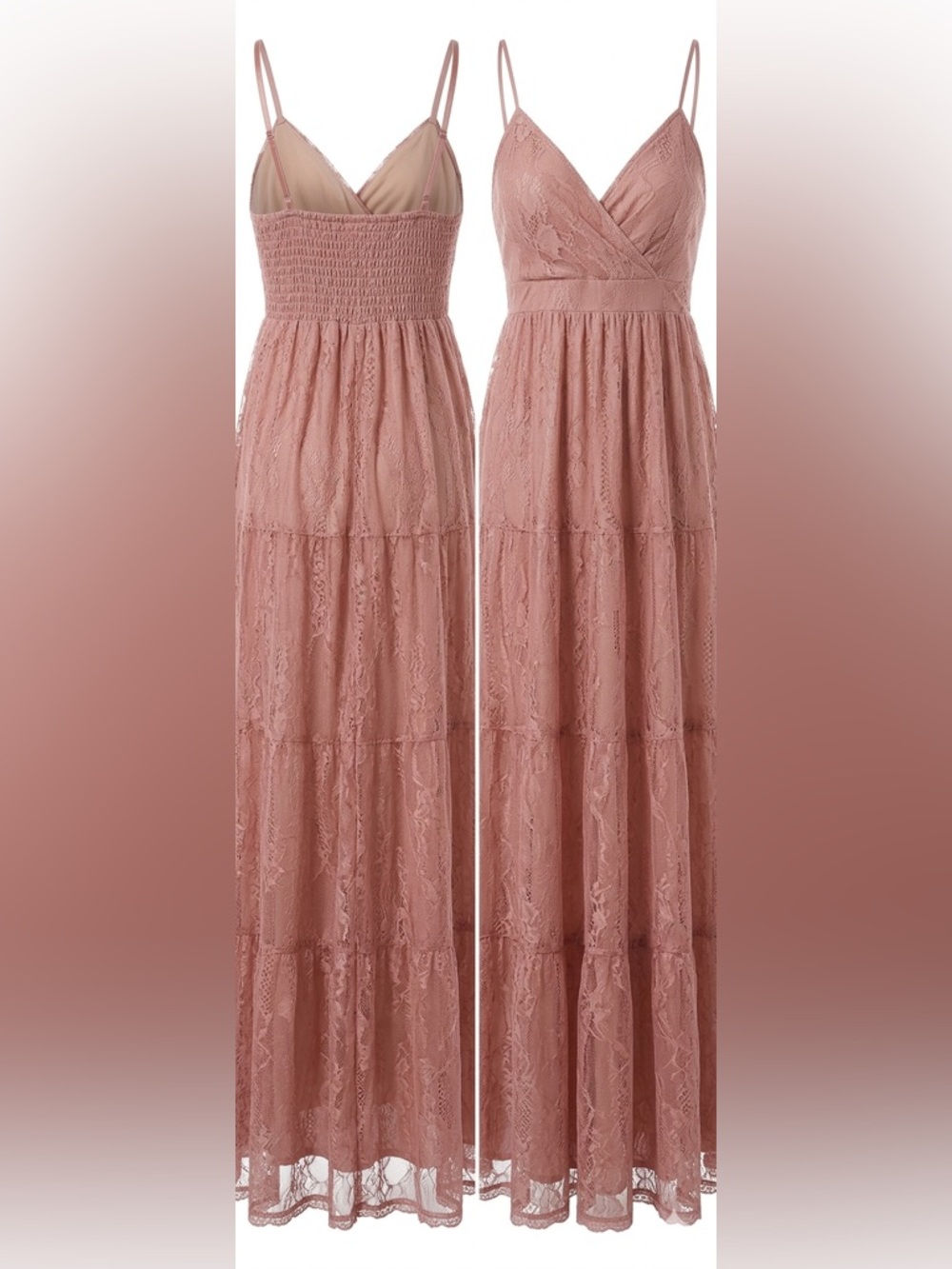 LC Lauren Conrad Lace-Detail Dress in Dusty Rose